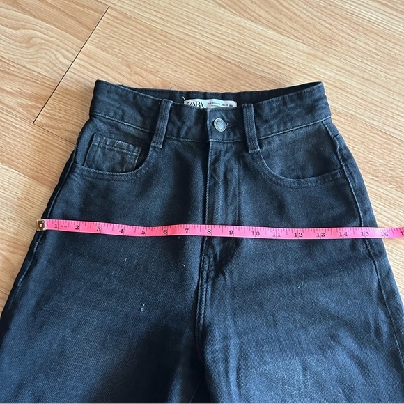 Zara Dark Wash High Rise Mom Jeans Women’s 0 - Picture 8 of 13